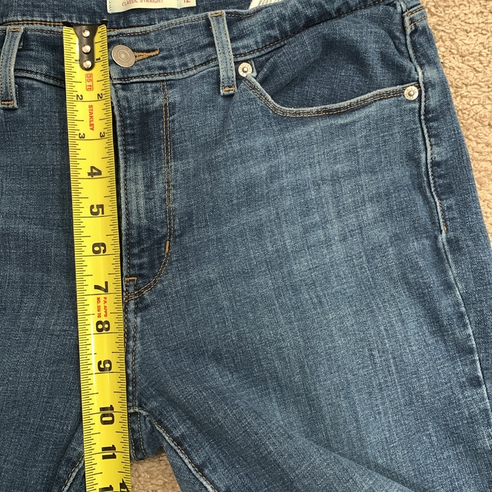 Levi’s Women's Classic Straight Blue Jeans Size 12 - Picture 13 of 14